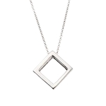 Polished Square Steel Slide on Chain